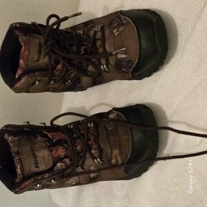 Brown and Black Hiking Boots